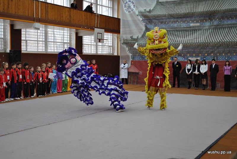 Танец львов на Чемпионате Запорожской области по ушу таолу